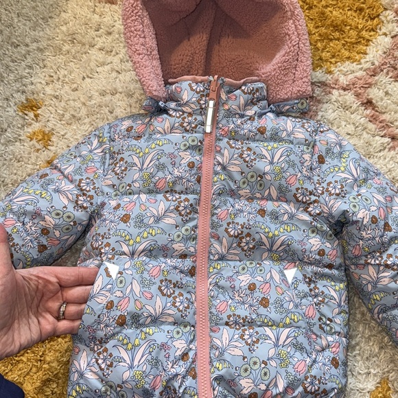 Boden Reversible Winter Girls Coat 3-4 - Picture 7 of 11